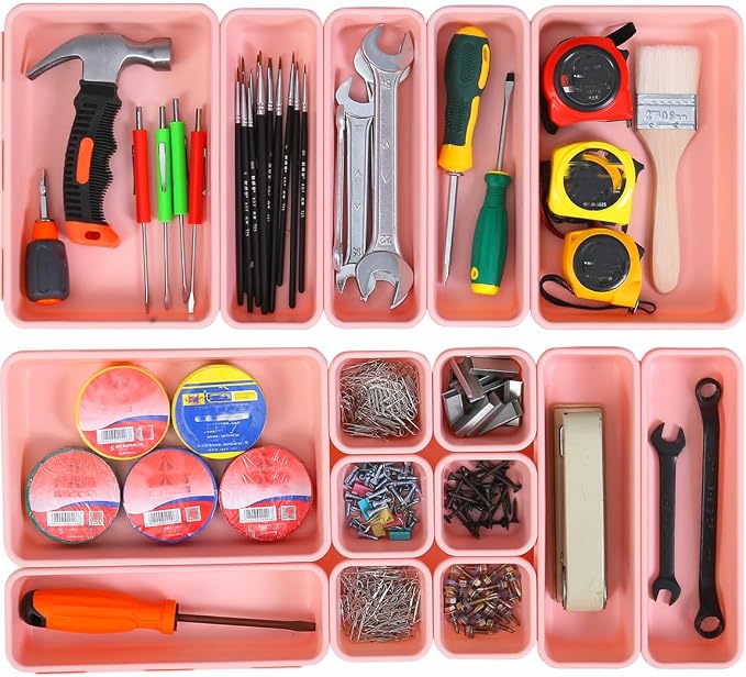 Kutesna 15 PCS Interlocking Desk Drawer Organizer Separator - Image 6