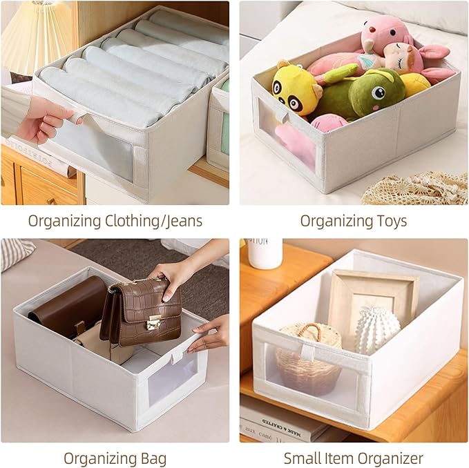 Linen Closet Organizers And Storage, 6 Pack Closet Storage Bins Linen Closet - Image 6