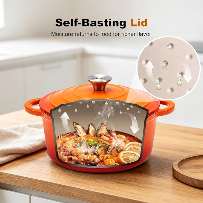 Enameled Cast Iron Dutch Oven - 4QT Pot - Image 4