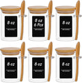 ComSaf Spice Jars with Spoon 8 oz 6Pack, Small Spice Containers Starter Set by ComSaf