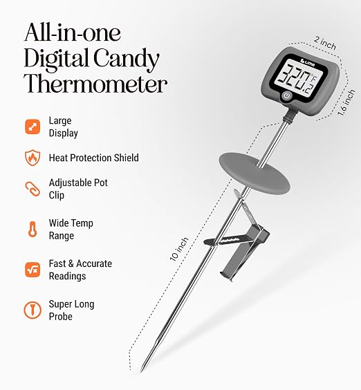 Digital Candy Thermometer with Pot Clip, Instant Read Kitchen Thermometer - Image 3
