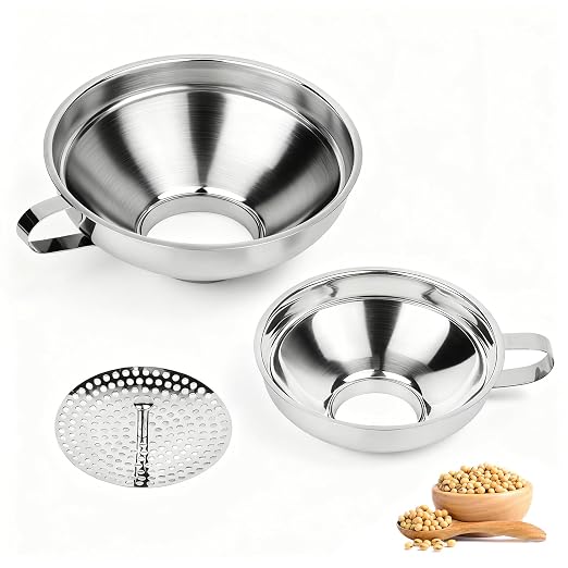 Canning Funnel with Strainer, Wide Mouth Canning Funnels by Unknown