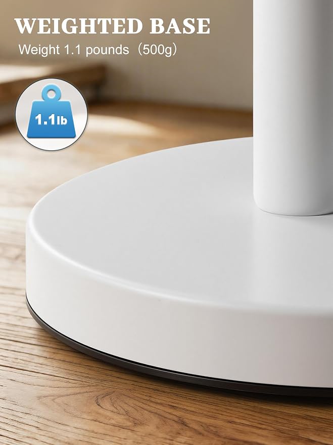 SMARTAKE Paper Towel Holder, Paper Towel Dispenser Standing Weighted Base Non - Image 4