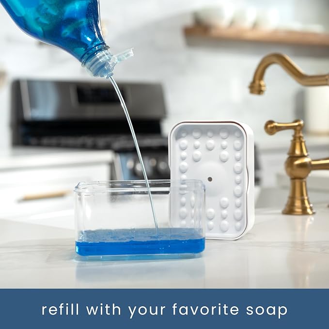 S&T INC. Dish Soap Dispenser and Sponge Holder - Image 3