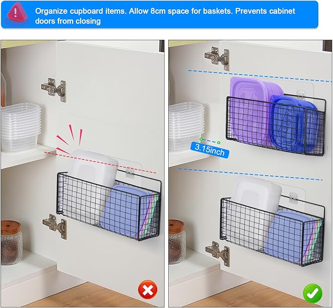 2 Pack Large Adhesive Cabinet Organizer - Image 4