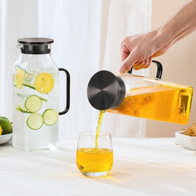 2 Pack 2 Liters/68 oz Square Glass Pitcher - Image 6