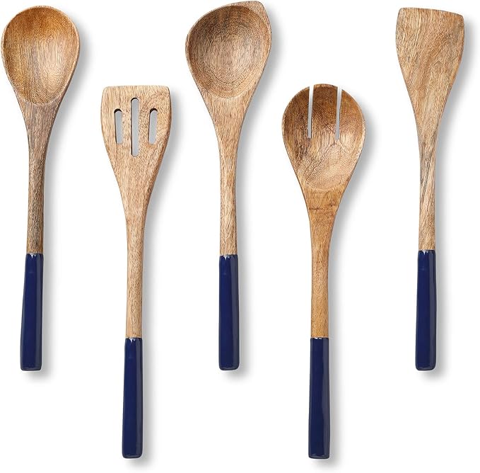 Folkulture Wooden Spoons for Cooking | 12" Premium Acacia Wooden Utensil Set of by FOLKULTURE