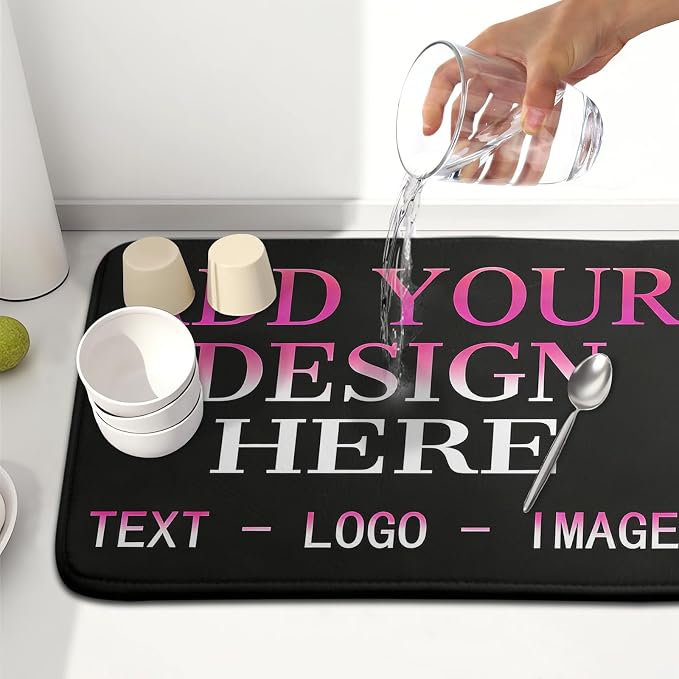 Custom Personalized Dish Drying Mat 16x18 Inch Customized Drying Mats - Image 6