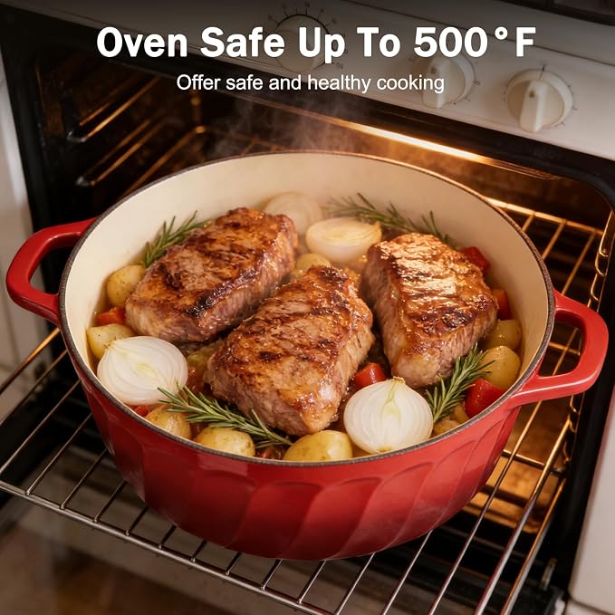 6 QT Enameled Cast Iron Dutch Oven - Image 3
