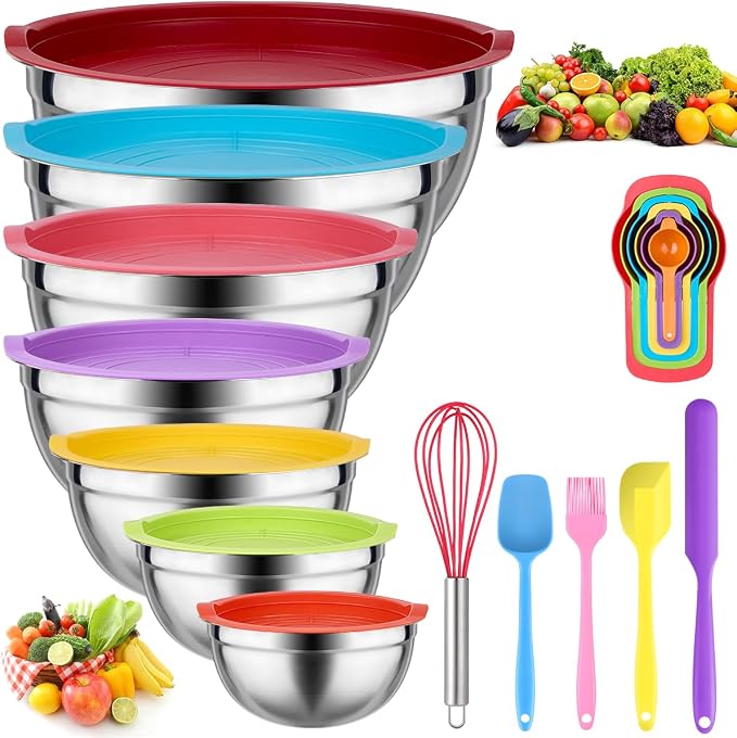 Leidawn Mixing Bowls with Lids for Kitchen by Leidawn