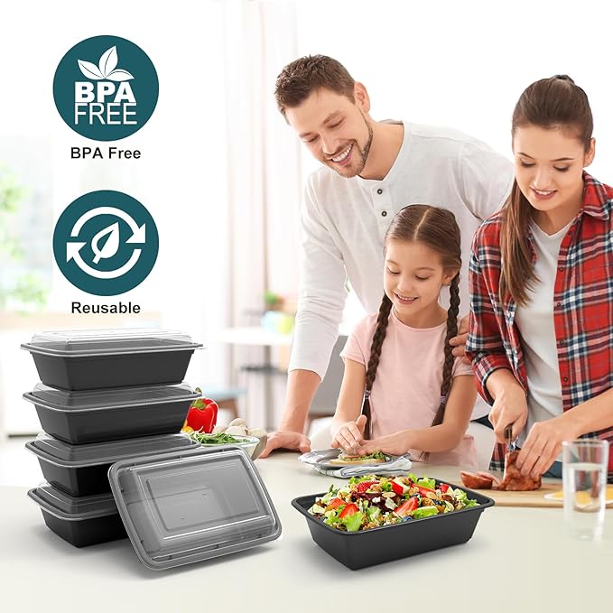 WGCC Meal Prep Containers, 50 Pack Extra-thick Food Storage Containers - Image 3