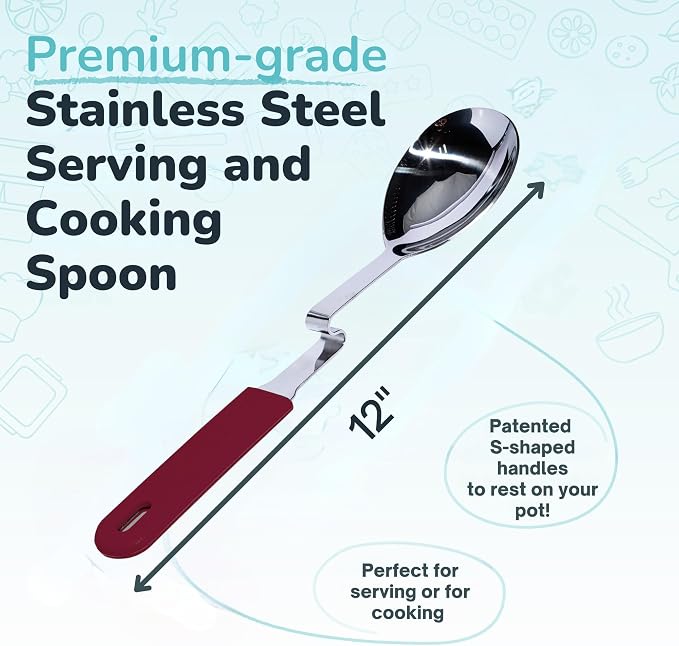 Souper Cubes + Lori Greiner No Mess Stainless Steel Cooking Spoon - Image 4