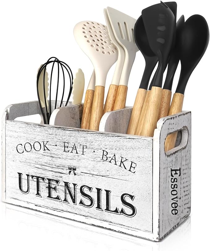 Farmhouse Kitchen Utensil Holder by Essovee