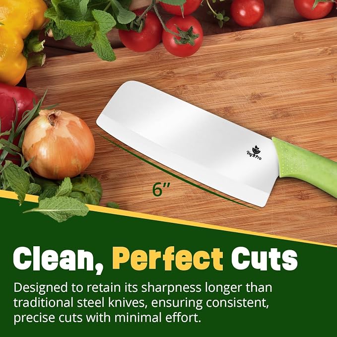 Durable Ceramic Knife for Chopping Vegetables & Fruits, 6” Non-Reactive and - Image 5