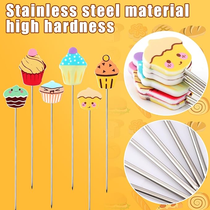 6pcs Cake Test for Baking, Durable Stainless Steel Cake Test Stick Baking - Image 4