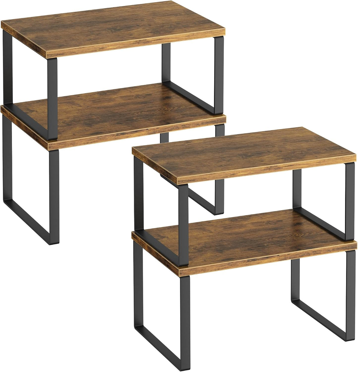 Kitchen Cabinet Organizer Shelf Set of 4, Sturdy Kitchen Counter