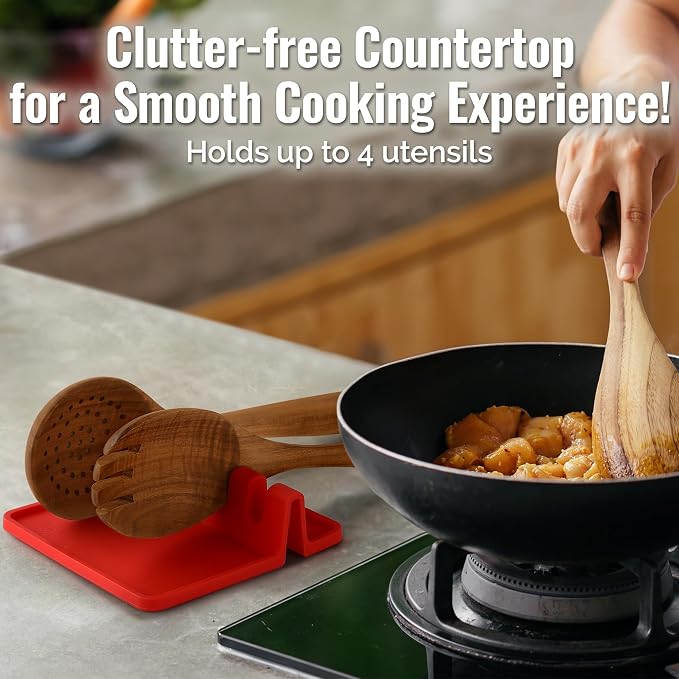 Zulay Kitchen Silicone Utensil Rest - Image 3