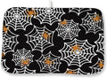 Halloween Dish Drying Mat 18x24 Inch Black Orange Golden Spider Webs Drying Mat by DAFENA