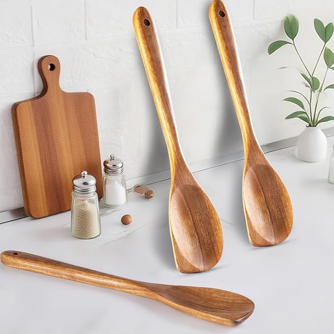 2 Pack Premium wooden spoons for cooking - Image 8