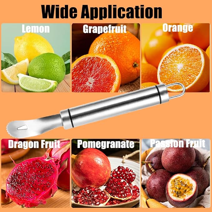 Stainless Steel Orange Peeler Easy and Quick Peeling Long Handle Orange Citrus - Image 6