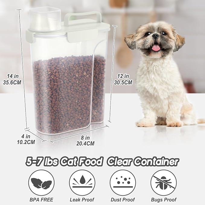 LEAWALK 5Lbs Dog Cat Storage Container Portable - Image 2