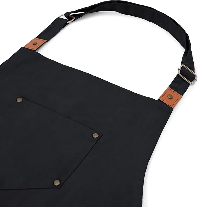 Cotton Canvas Apron for Women & Men – Adjustable Neck Strap & Waist Ties - Image 7