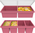 Silicone Freezer Trays with Lids, 2 Cup & 1 Cup Soup Container Style Ice Cube by Unknown