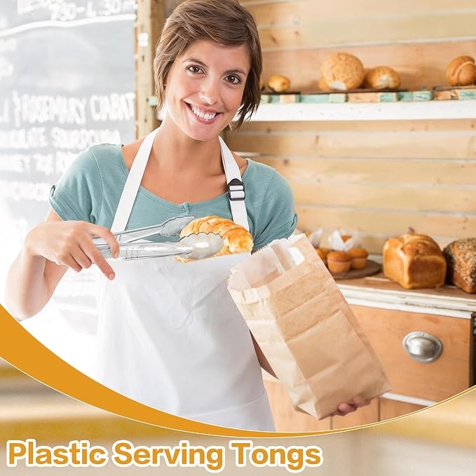 Mwellewm 24 Pc Plastic Tongs for Serving 9 Inch Bulk Reusable or Disposable - Image 2