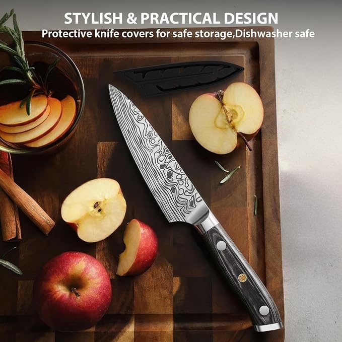 MOSFiATA 4 Inch Paring Knife, Kitchen Knife Fruit Knives - Image 7