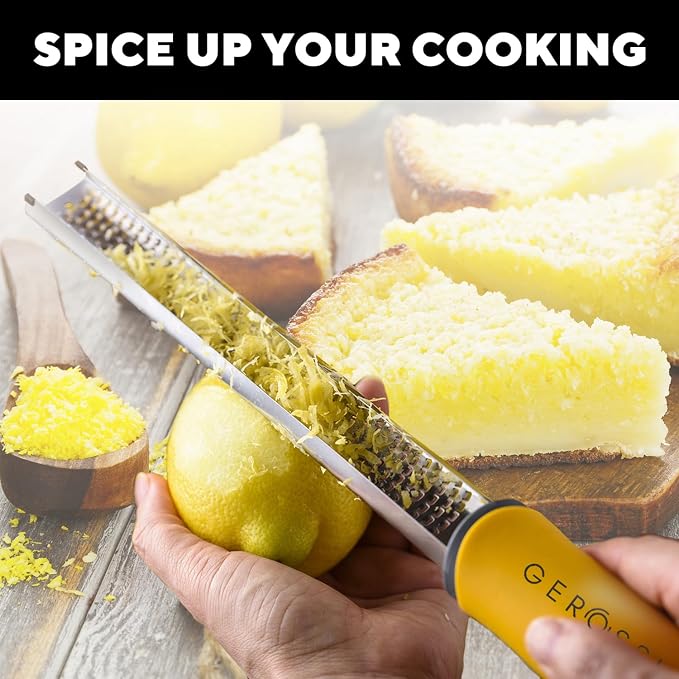 Stainless Steel Cheese and Citrus Zester Grater w/Extra Sharp Blade - Image 3