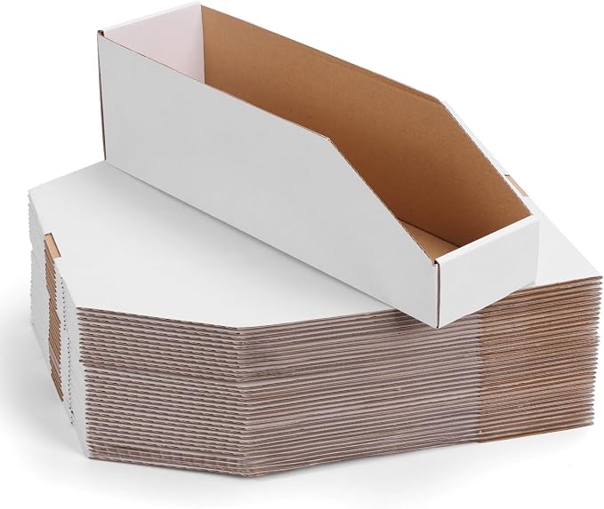 ZBEIVAN Cardboard Storage Bins Boxes 35 Packs 15x4x4.5 Inches, Easy Assembly by ZBEIVAN