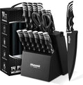 Huusk Knife Block Set with Sharpener by HuuskKnife