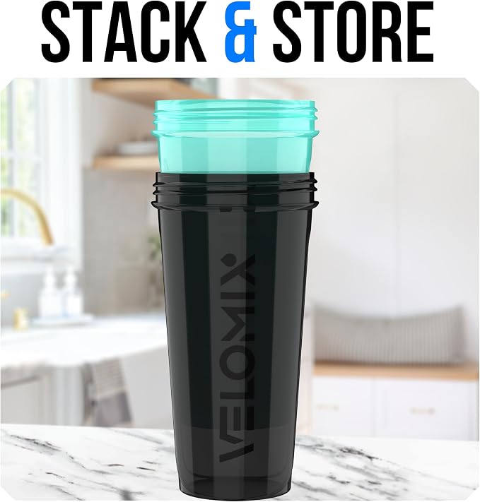 VELOMIX -2 Pack- 28 oz Protein Shaker Bottles - Image 6