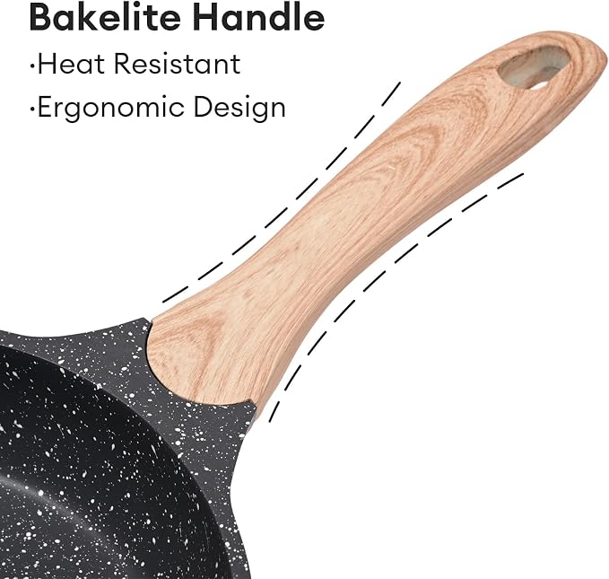 JEETEE Non Stick Frying Pan Set, Frying Pans Nonstick, Omelette Skillet - Image 8