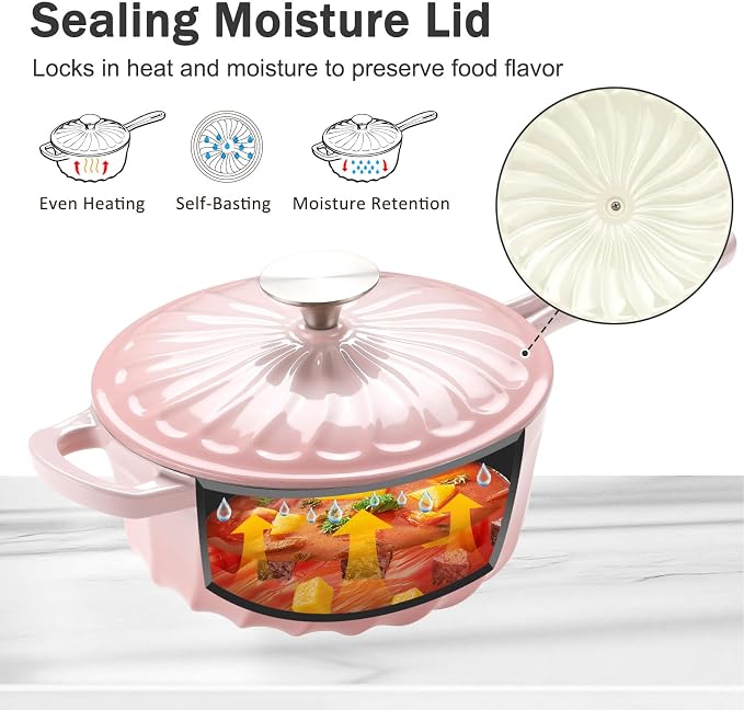 Enameled Cast Iron Sauce Pan, 2 Quart Enameled Saucepan - Image 3
