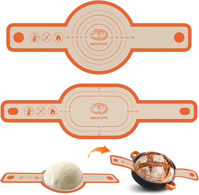 Silicone Bread Sling Oval and Round, Sourdough Tools & Dutch Oven Accessories by Koolstuffs