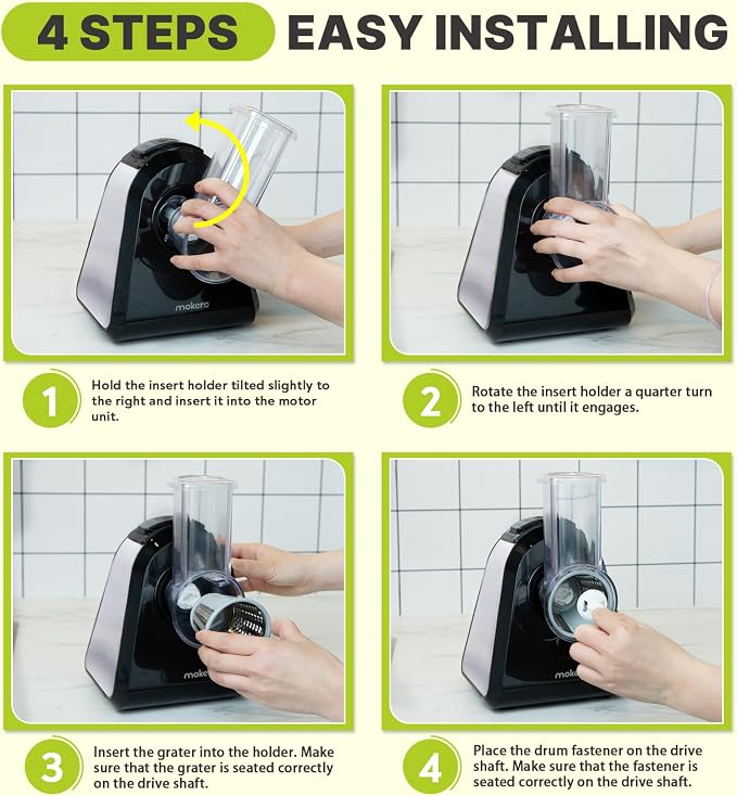 Mokero 5 in 1 Electric Cheese Grater - Image 7
