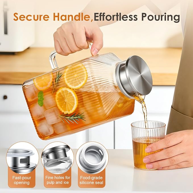 1 Gallon thickened Square Glass Pitcher - Image 3