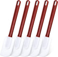 Meekoo 5 Pcs 10 Inch Rubber Spatula, 500℉ High Heat Resistant Spatulas by meekoo