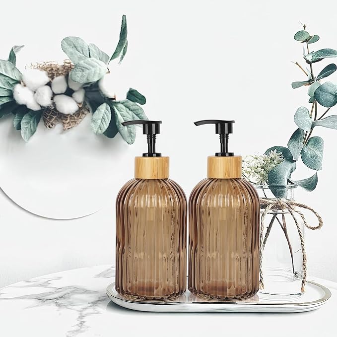Amber Glass Soap Dispenser - Image 5