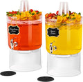 2 Gallon Beverage Dispenser for Parties 2 PACK, BPA-Free Drink Dispenser by MiraFureBrand