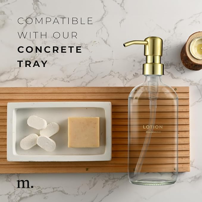 MaisoNovo Soap Dispenser 2-Piece Set | 16.9oz Clear Bottles - Image 8
