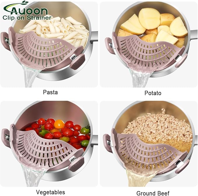 Large AUOON Clip on Strainer for All Pots and Pans - Image 5
