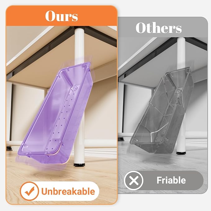 SpaceHacks 15 PCS Clear Plastic Drawer Organizer Set, 4-Size Acrylic Drawer - Image 5