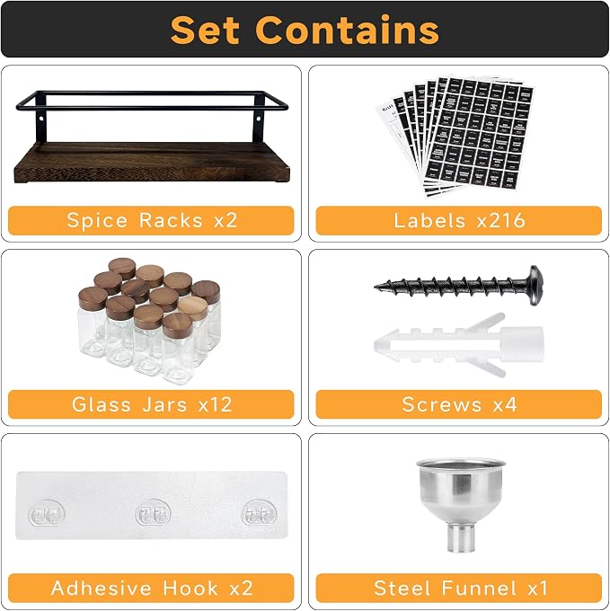 2-Tier Wall Mount Spice Rack Organizer - Image 2