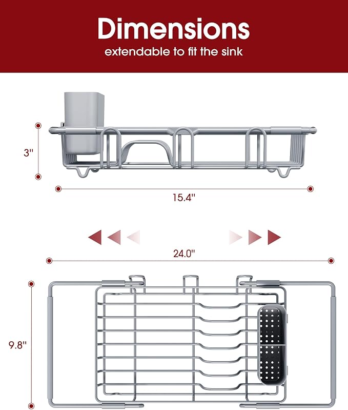 Sakugi Dish Drying Rack in Sink - Image 3