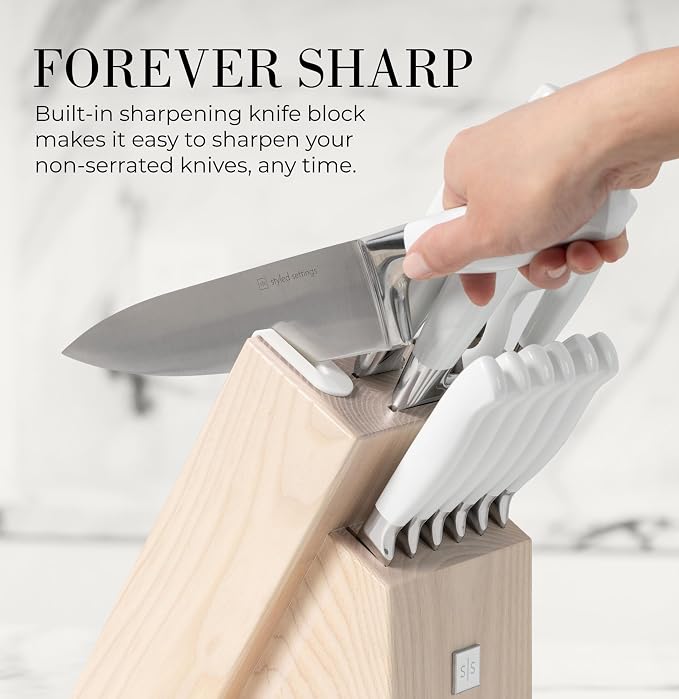 Styled Settings White Knife Set - Image 2