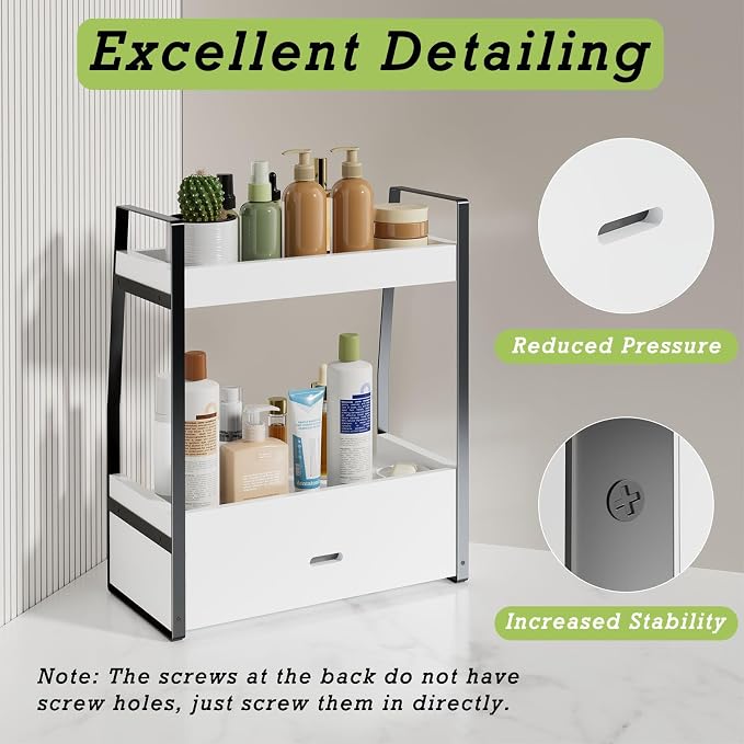 Boulphia 2-Tier Bathroom Organizer Countertop, Bathroom Sink Organizer - Image 4