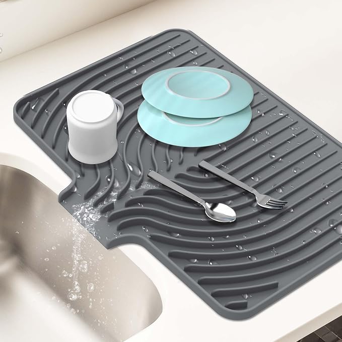 Dish Drying Mat for Kitchen Counter, by JACZZO