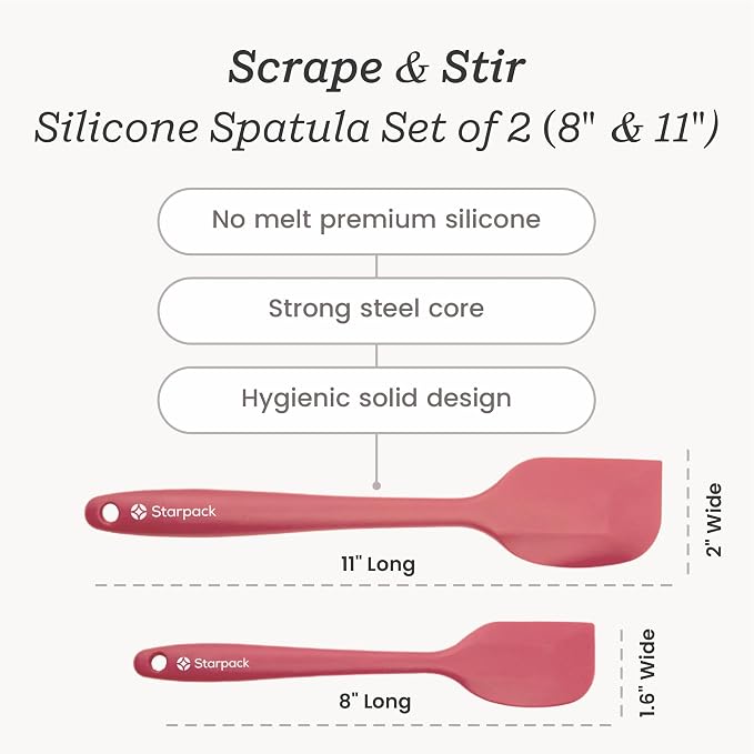 Starpack 'Scrape & Stir' Silicone Spatula Set - Image 5